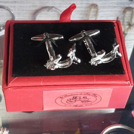 Rodium Nickel-Plated Vespa Cufflinks