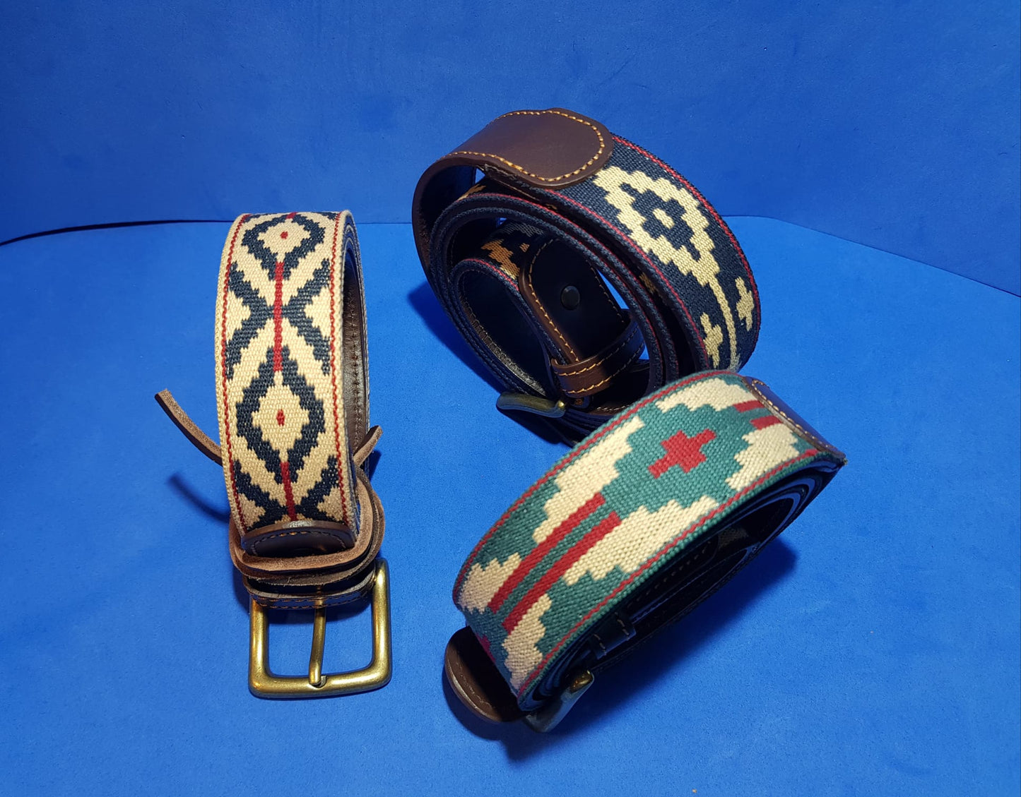 Cinturón Cuero de Novillo y Algodón