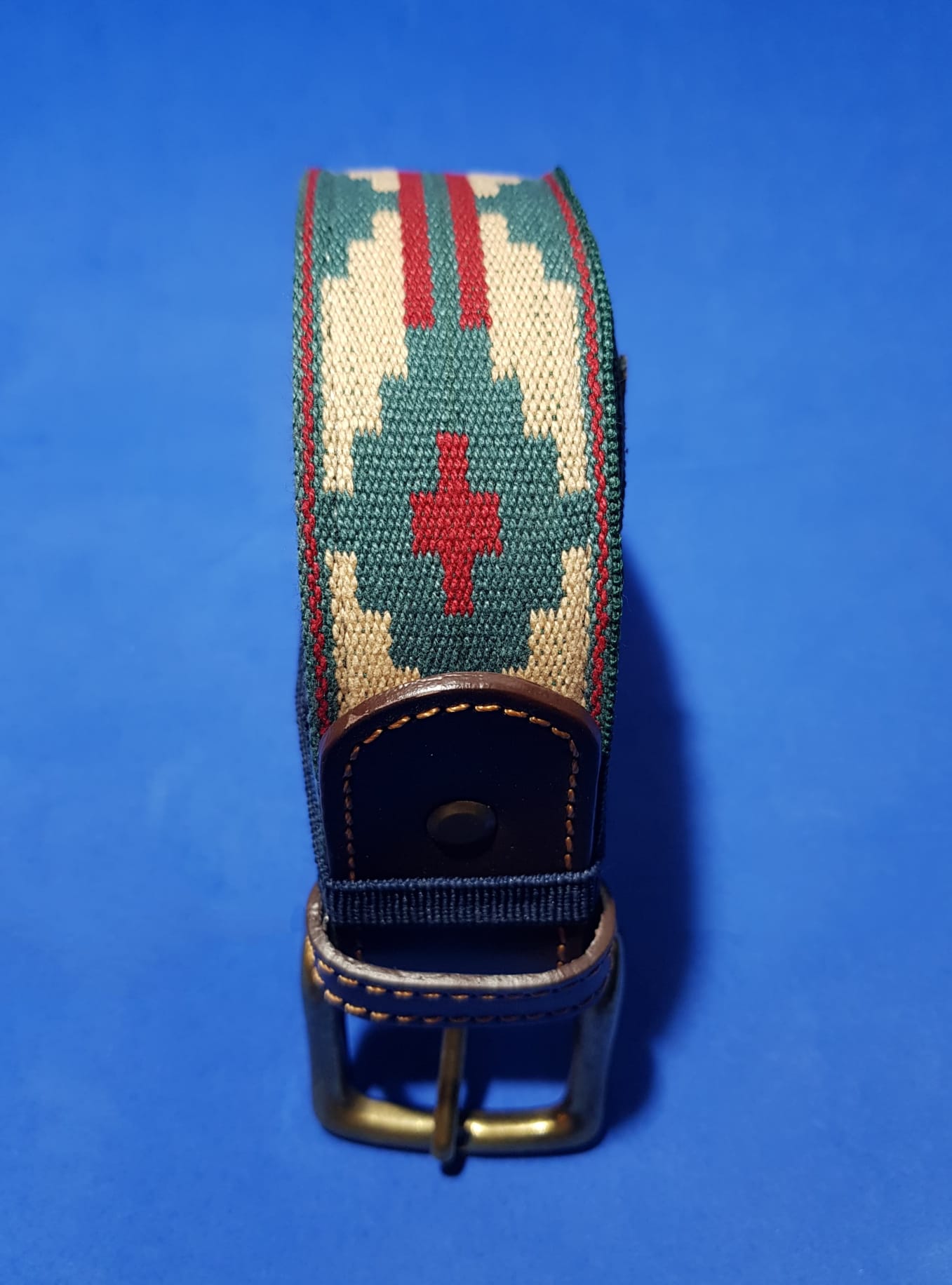 Cinturón Cuero de Novillo y Algodón