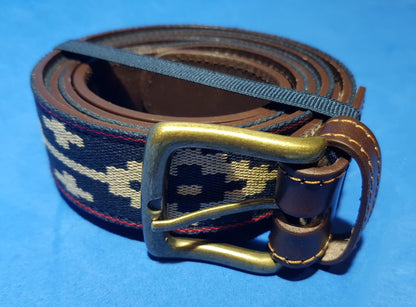 Cinturón Cuero de Novillo y Algodón