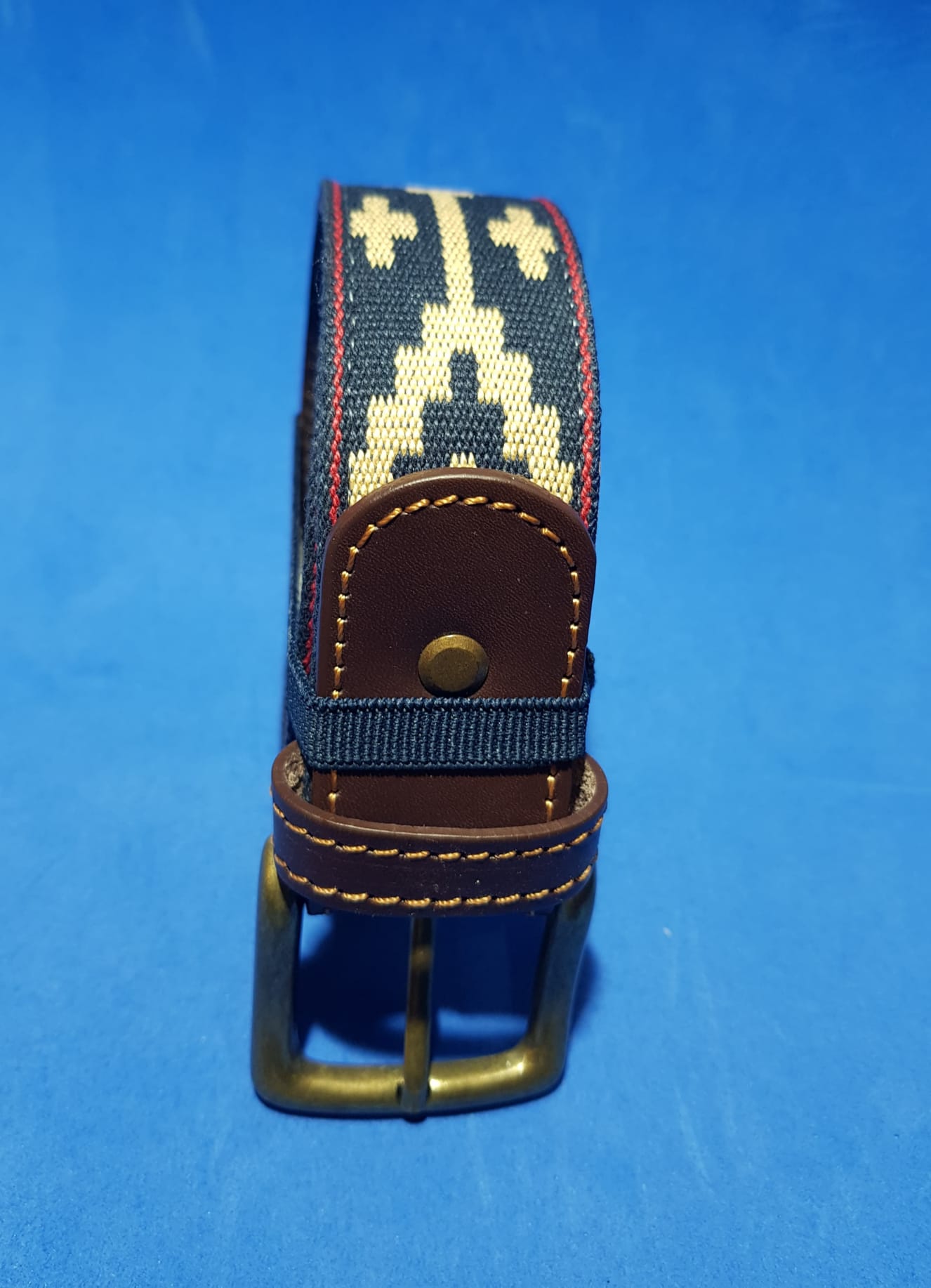 Cinturón Cuero de Novillo y Algodón