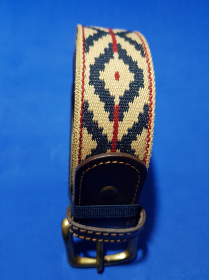 Cinturón Cuero de Novillo y Algodón